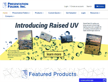 Tablet Screenshot of presentationfolder.com